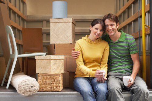 Packing boxes and furniture for a Richmond relocation