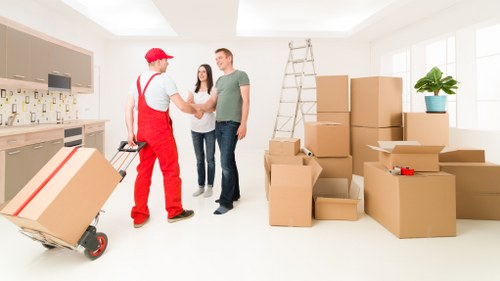 Marketing cookies and audience targeting concept for a removal company