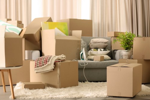 Experienced removal team managing furniture and fragile items during a Richmond flat move