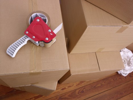Carefully packed household items ready for transport in Richmond