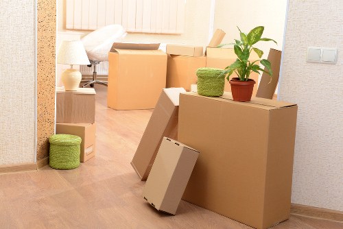 Loading boxes and furniture into a van for a Richmond customer