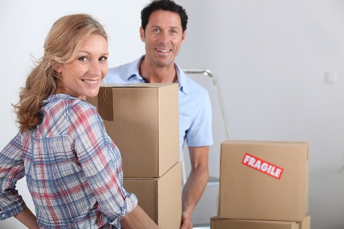 Packed student belongings ready for a move in Richmond
