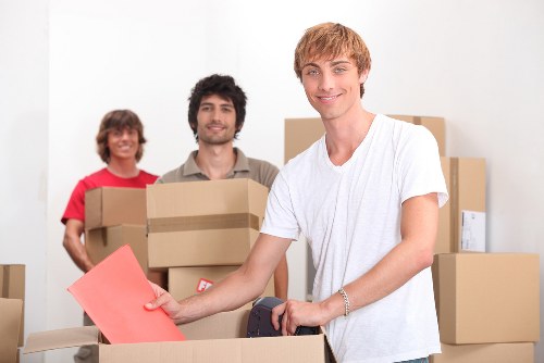 Careful packing and labelling before moving day in Richmond