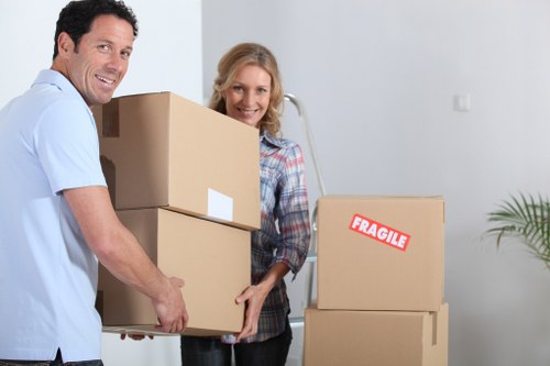 Organized boxes and essentials for student removals in Richmond