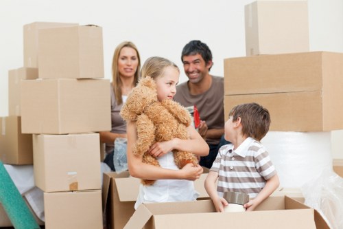 Local Richmond packing team preparing fragile items for transport